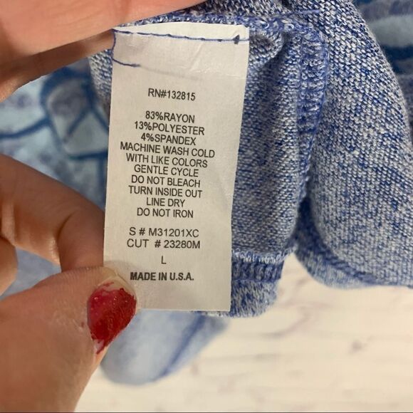 Bleeker & McDougal large blue blouse - Picture 4 of 4